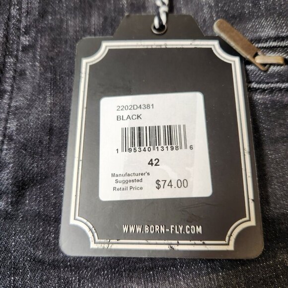 Born Fly Mens Size 42 Shorts Black Denim  Stretch NWT (42) - Picture 9 of 11